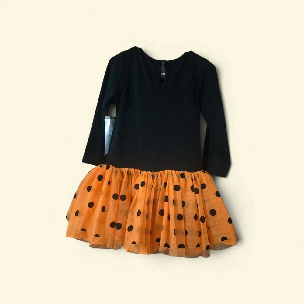 NWT Counting Daisies Girls Halloween Cat Pumpkin Tutu Dress Leggings Set Sz 3T